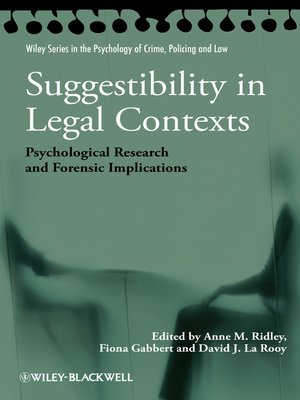 cover image of Suggestibility in Legal Contexts